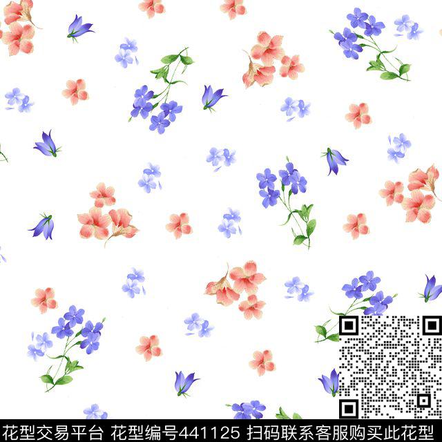 抽象花瓣花卉数码印花华亿平台下载（图片编号: 441125） - 瓦栏（Walan）