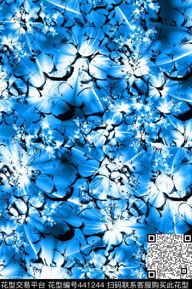 花抽象欧美数码印花华亿平台下载（图片编号: 441244） - 瓦栏（Walan）