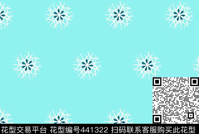 典雅、清新雪花原创系列传统印花华亿平台下载（图片编号: 441322） - 瓦栏（Walan）