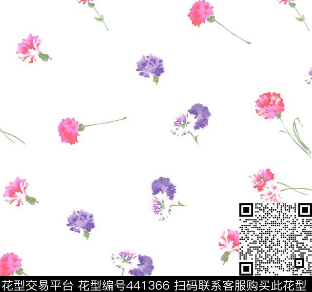 田园文艺手绘传统印花华亿平台下载（图片编号: 441366） - 瓦栏（Walan）