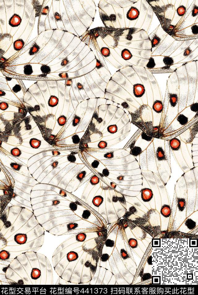 翅膀复古蝴蝶数码印花华亿平台下载（图片编号: 441373） - 瓦栏（Walan）