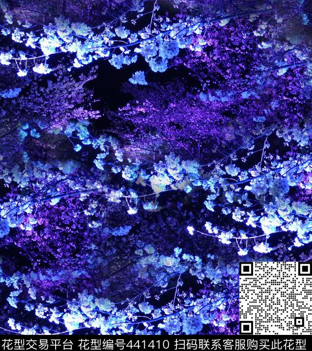 繁花复古浪漫数码印花华亿平台下载（图片编号: 441410） - 瓦栏（Walan）