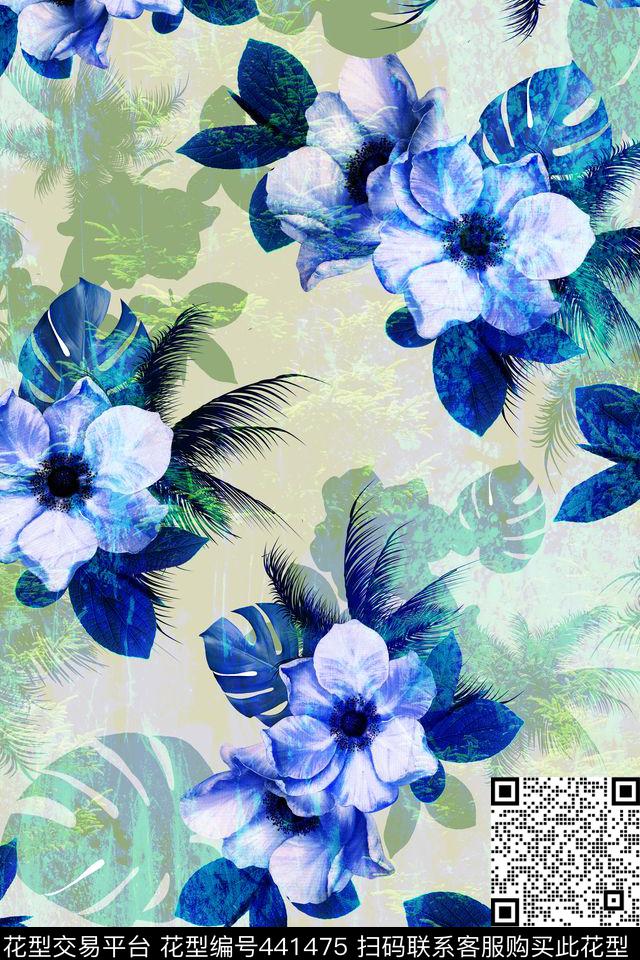 大牌棕榈滤色数码印花华亿平台下载（图片编号: 441475） - 瓦栏（Walan）