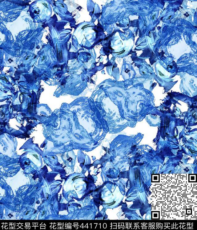 抽象水彩个性肌理男装数码印花华亿平台下载（图片编号: 441710） - 瓦栏（Walan）