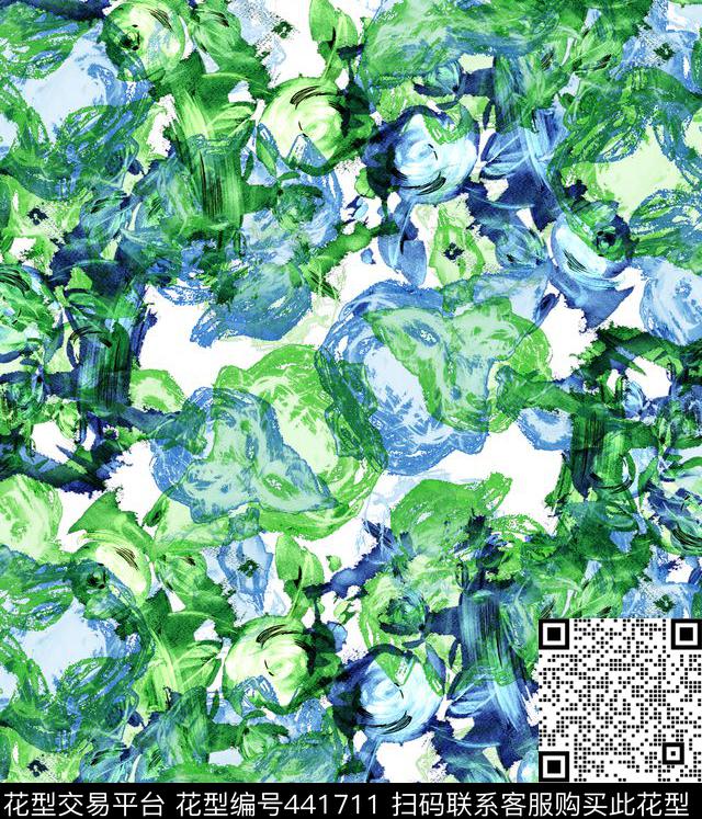 抽象水彩男装个性肌理数码印花华亿平台下载（图片编号: 441711） - 瓦栏（Walan）