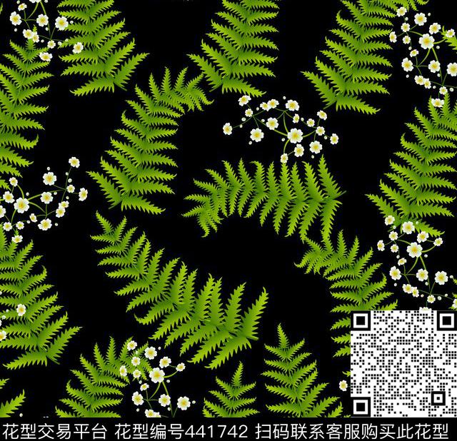 热带雨林植物传统印花华亿平台下载（图片编号: 441742） - 瓦栏（Walan）