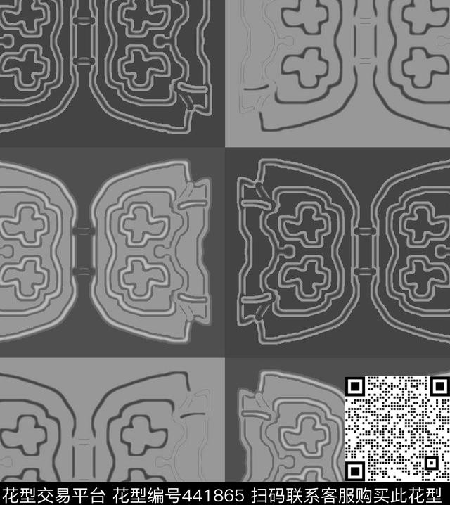 多色格子蝴蝶传统印花华亿平台下载（图片编号: 441865） - 瓦栏（Walan）