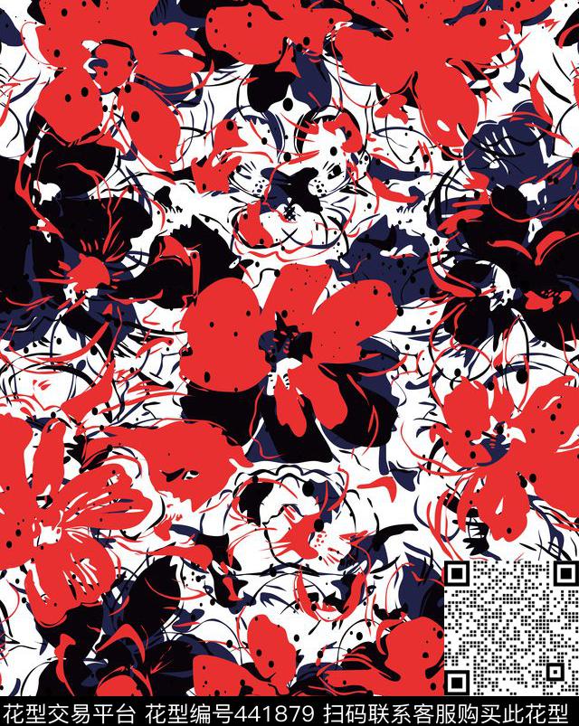 花卉数码印花华亿平台下载（图片编号: 441879） - 瓦栏（Walan）
