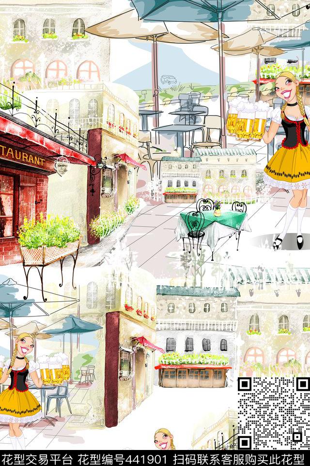 潮牌街头酒吧数码印花华亿平台下载（图片编号: 441901） - 瓦栏（Walan）