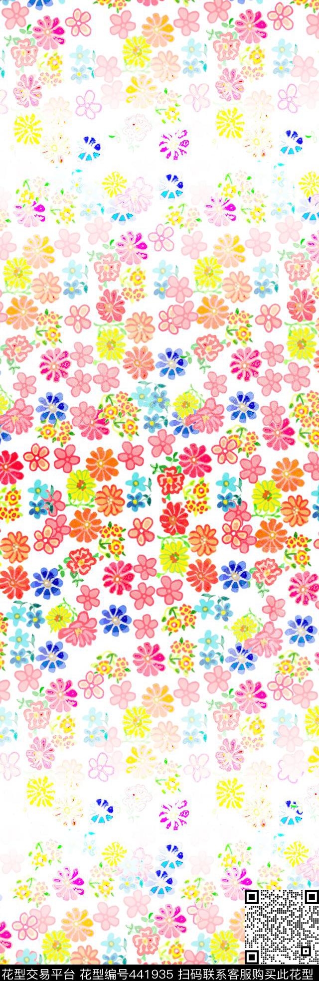 碎花世界现代小碎花数码印花华亿平台下载（图片编号: 441935） - 瓦栏（Walan）