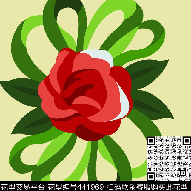 花卉图案rug被单图案数码印花华亿平台下载（图片编号: 441969） - 瓦栏（Walan）
