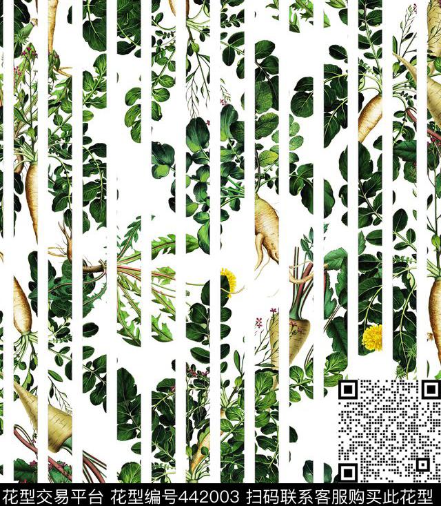 流行时尚萝卜叶子男装欧美风数码印花华亿平台下载（图片编号: 442003） - 瓦栏（Walan）