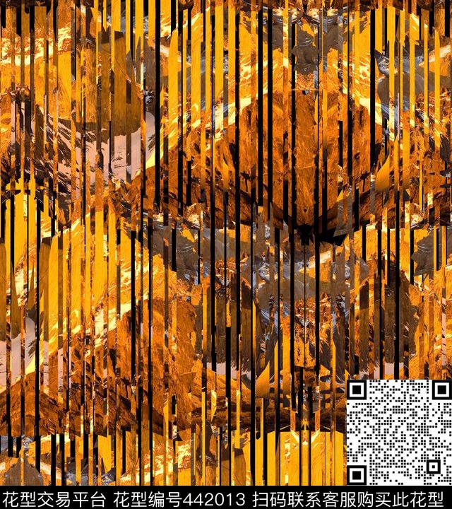 潮流抽象复古数码印花华亿平台下载（图片编号: 442013） - 瓦栏（Walan）