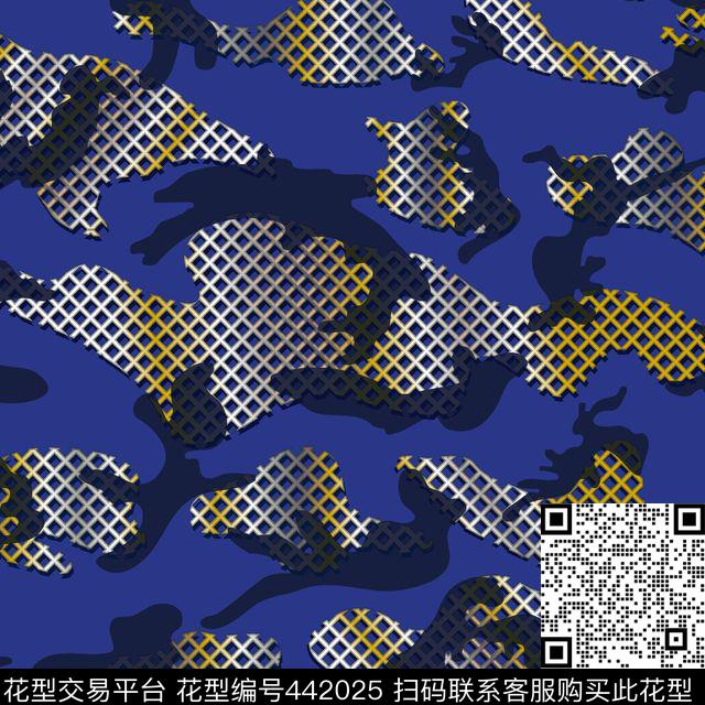 欧美迷彩数码印花华亿平台下载（图片编号: 442025） - 瓦栏（Walan）