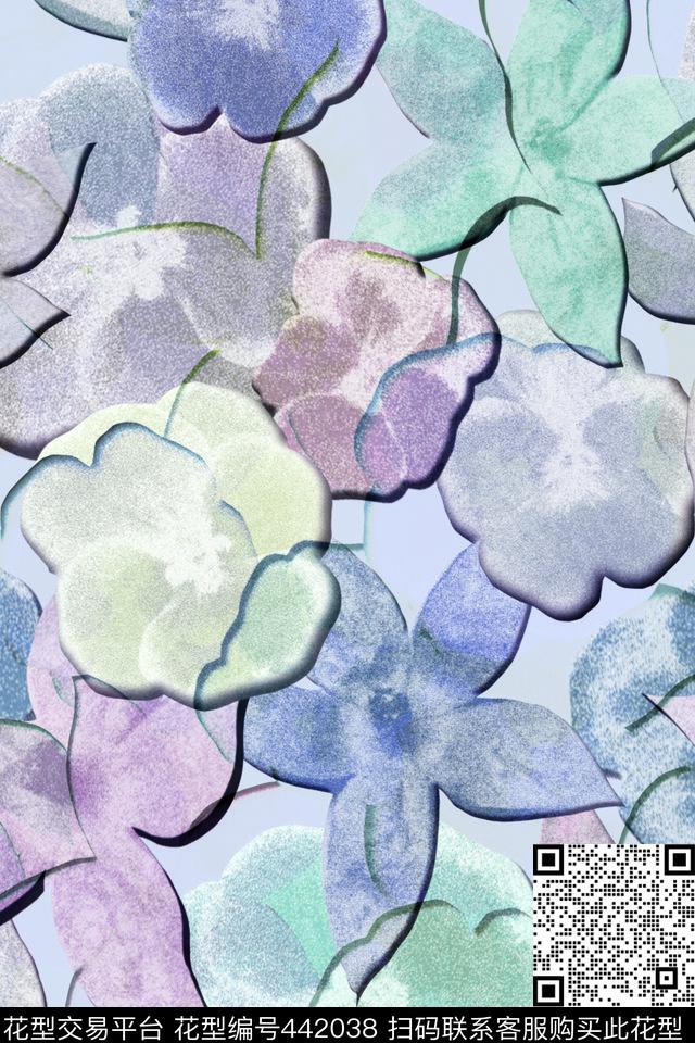 多肉粉蜡清新数码印花华亿平台下载（图片编号: 442038） - 瓦栏（Walan）