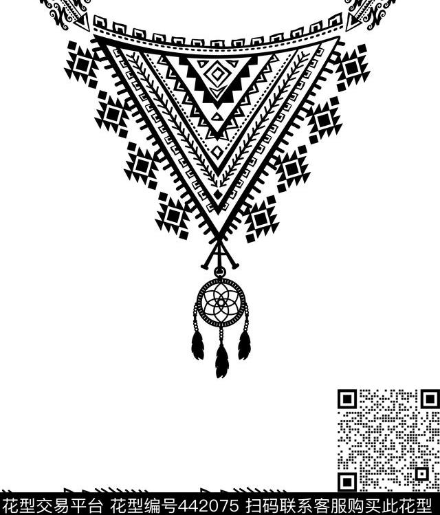 抽象定向复古传统印花华亿平台下载（图片编号: 442075） - 瓦栏（Walan）