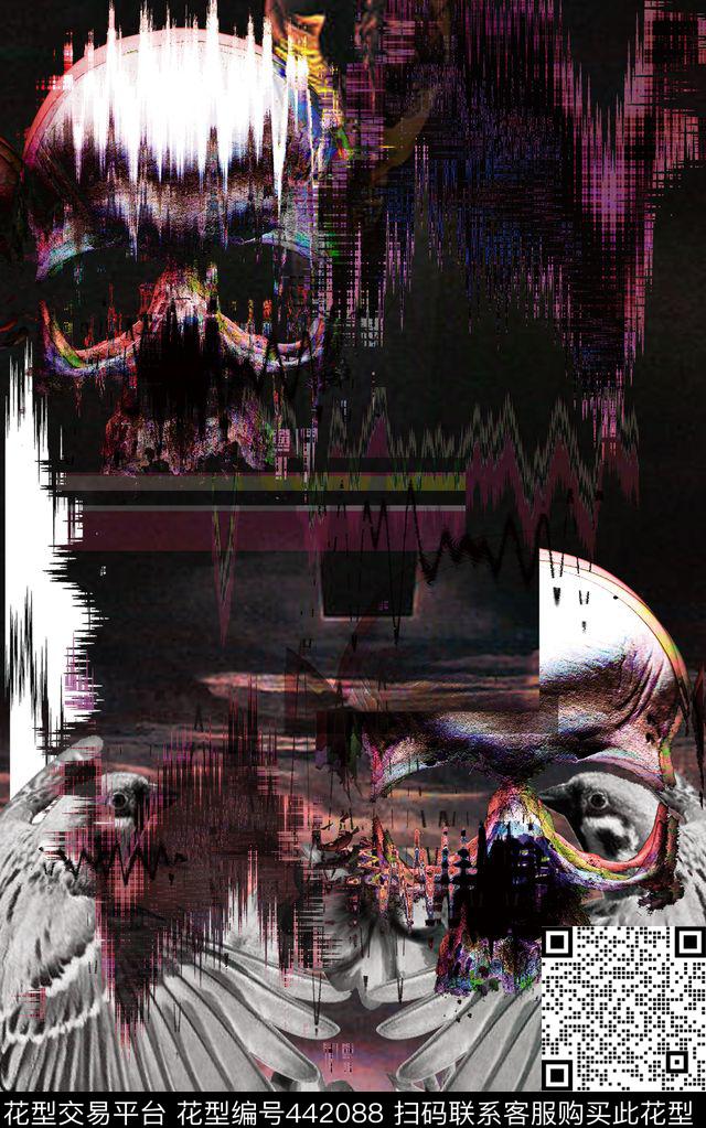 定位个性男装印花骷髅头数码印花华亿平台下载（图片编号: 442088） - 瓦栏（Walan）