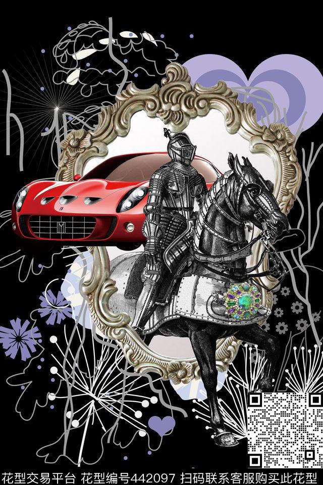 潮牌骑士3D数码印花华亿平台下载（图片编号: 442097） - 瓦栏（Walan）