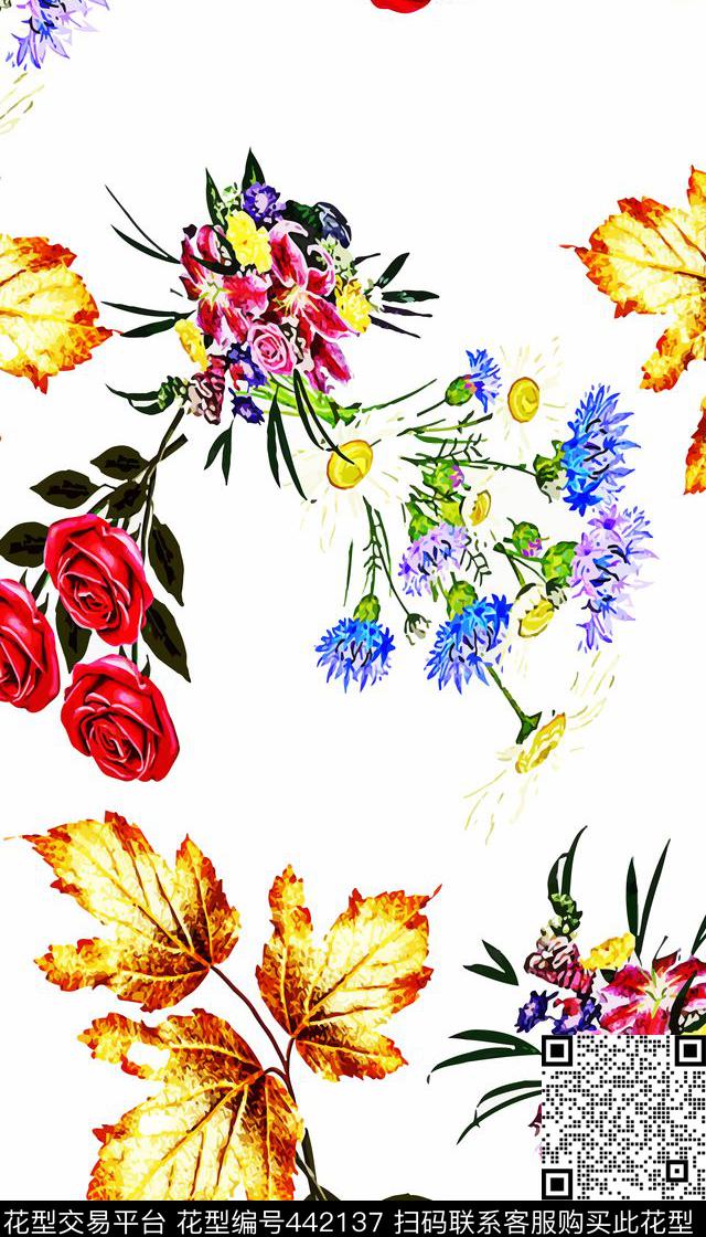 服装花卉时尚数码印花华亿平台下载（图片编号: 442137） - 瓦栏（Walan）