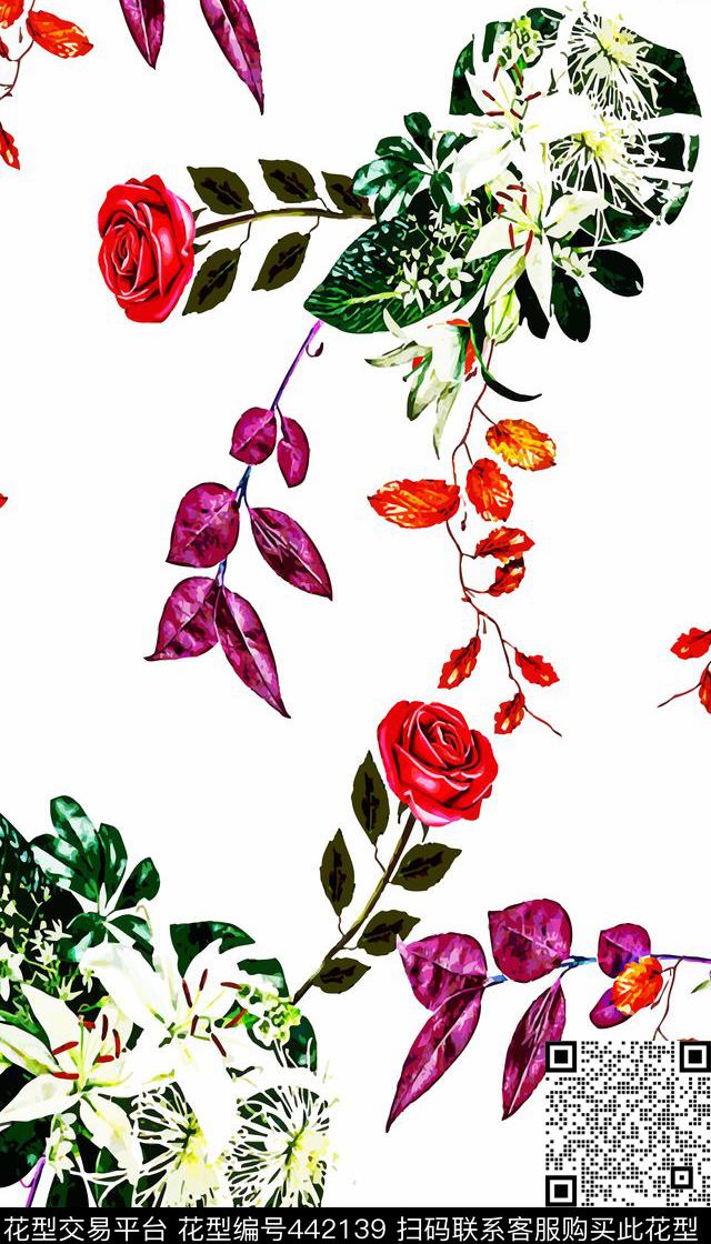 服装花卉时尚数码印花华亿平台下载（图片编号: 442139） - 瓦栏（Walan）