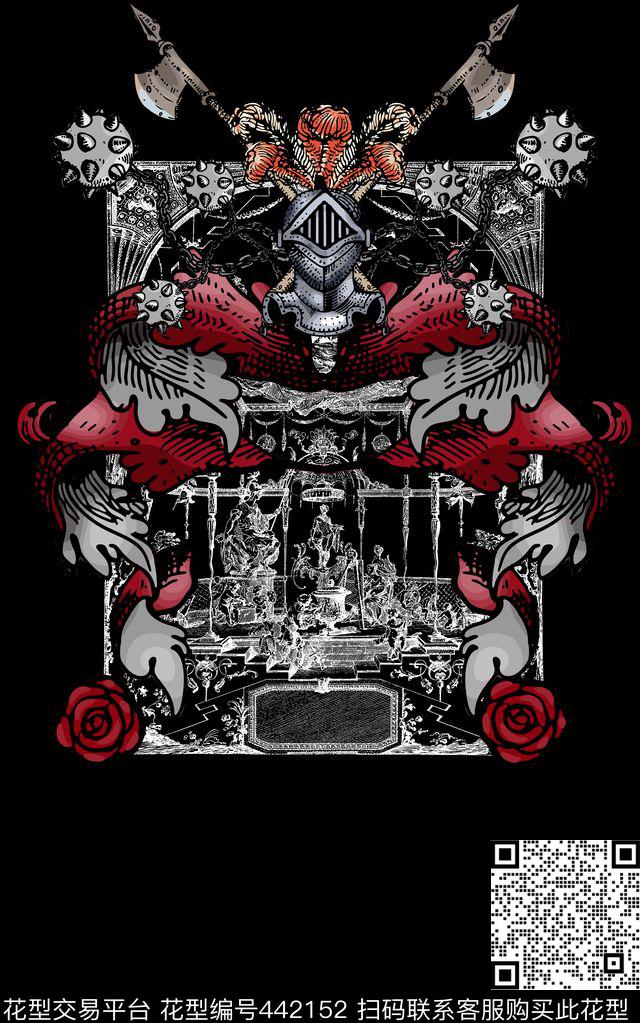 复古流行时尚男装定位印花数码印花华亿平台下载（图片编号: 442152） - 瓦栏（Walan）