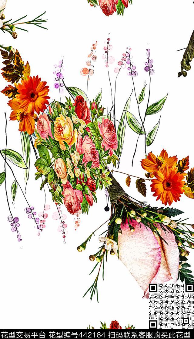 服装花卉时尚数码印花华亿平台下载（图片编号: 442164） - 瓦栏（Walan）