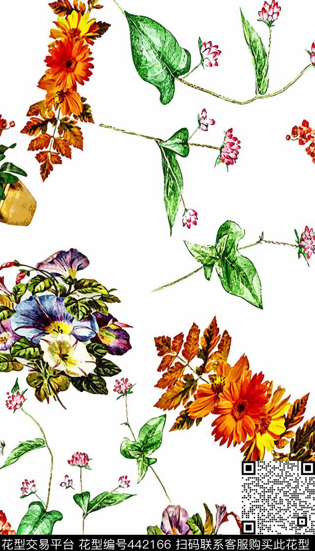 服装花卉时尚数码印花华亿平台下载（图片编号: 442166） - 瓦栏（Walan）