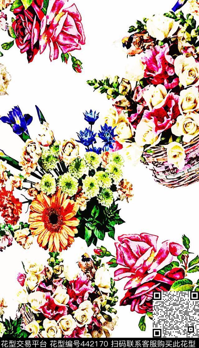 服装花卉时尚数码印花华亿平台下载（图片编号: 442170） - 瓦栏（Walan）