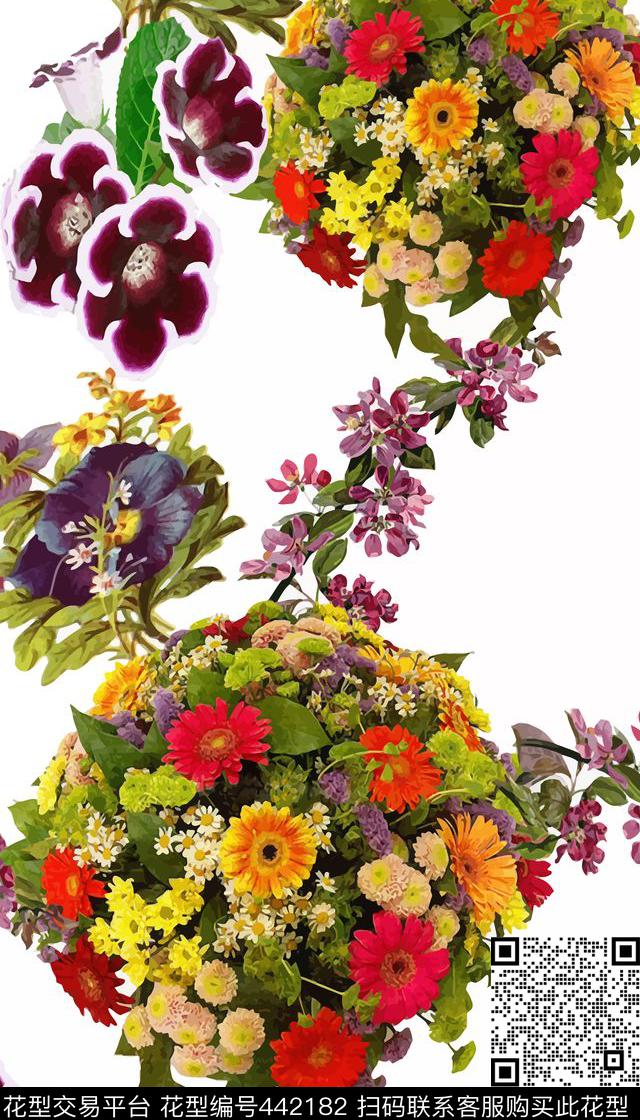 服装花卉时尚数码印花华亿平台下载（图片编号: 442182） - 瓦栏（Walan）