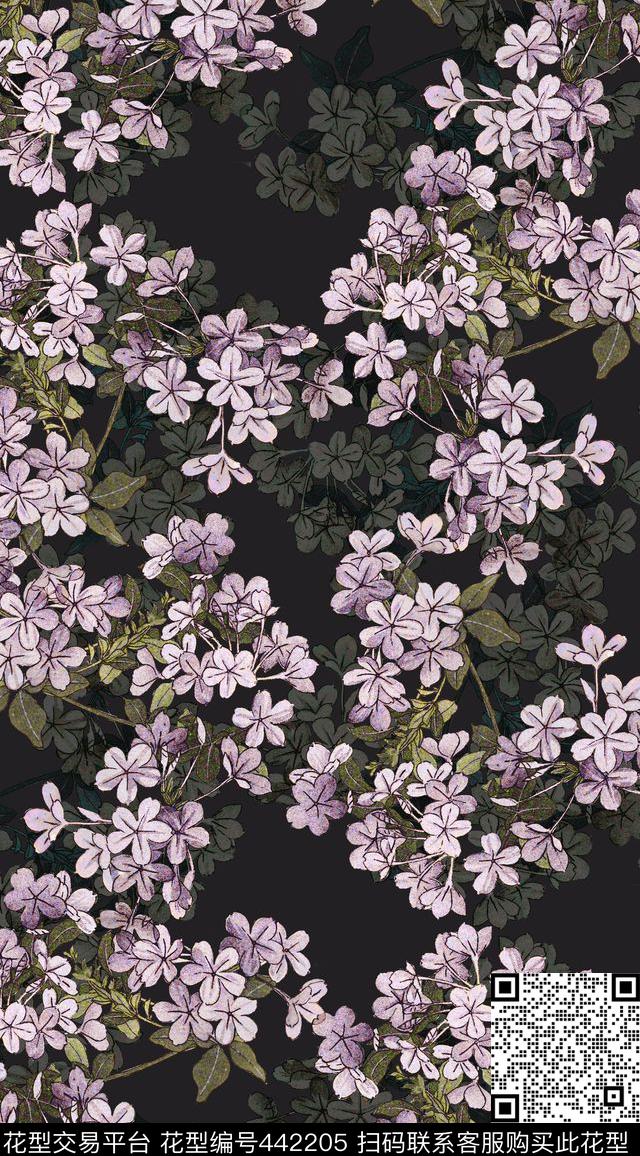 复古花卉欧美数码印花华亿平台下载（图片编号: 442205） - 瓦栏（Walan）