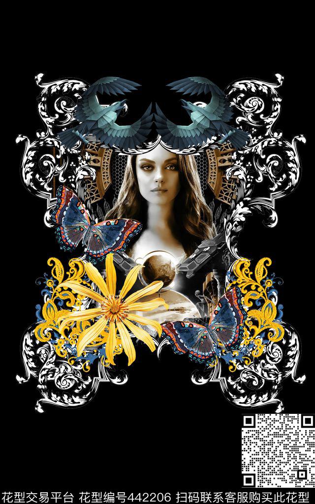 定位美女纪梵希流行时尚数码印花华亿平台下载（图片编号: 442206） - 瓦栏（Walan）