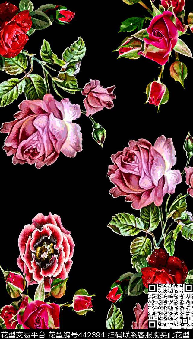 服装花卉时尚数码印花华亿平台下载（图片编号: 442394） - 瓦栏（Walan）