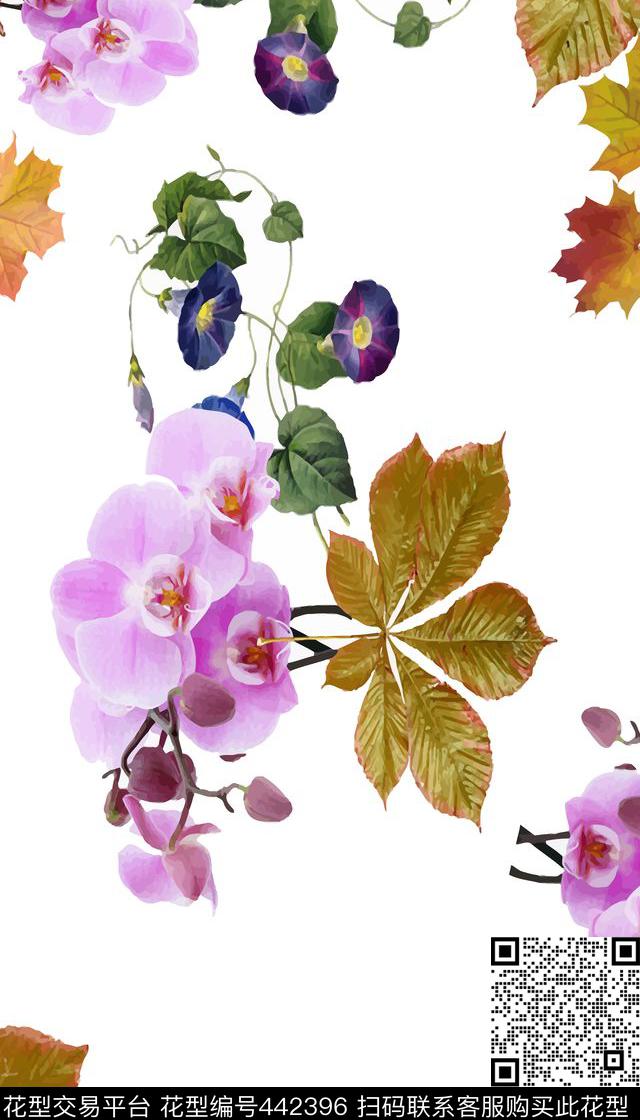 服装花卉时尚数码印花华亿平台下载（图片编号: 442396） - 瓦栏（Walan）