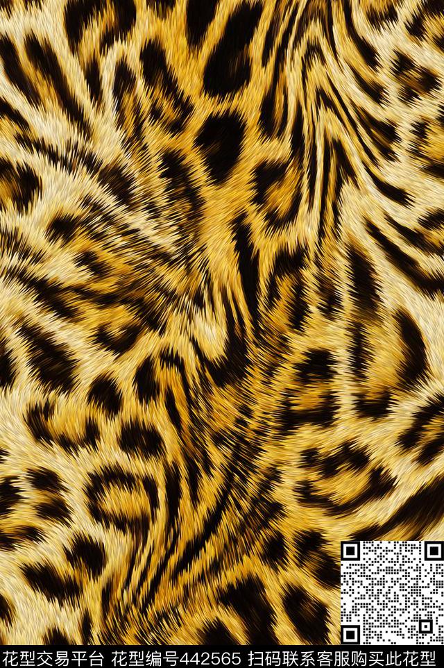 个性豹纹质感数码印花华亿平台下载（图片编号: 442565） - 瓦栏（Walan）