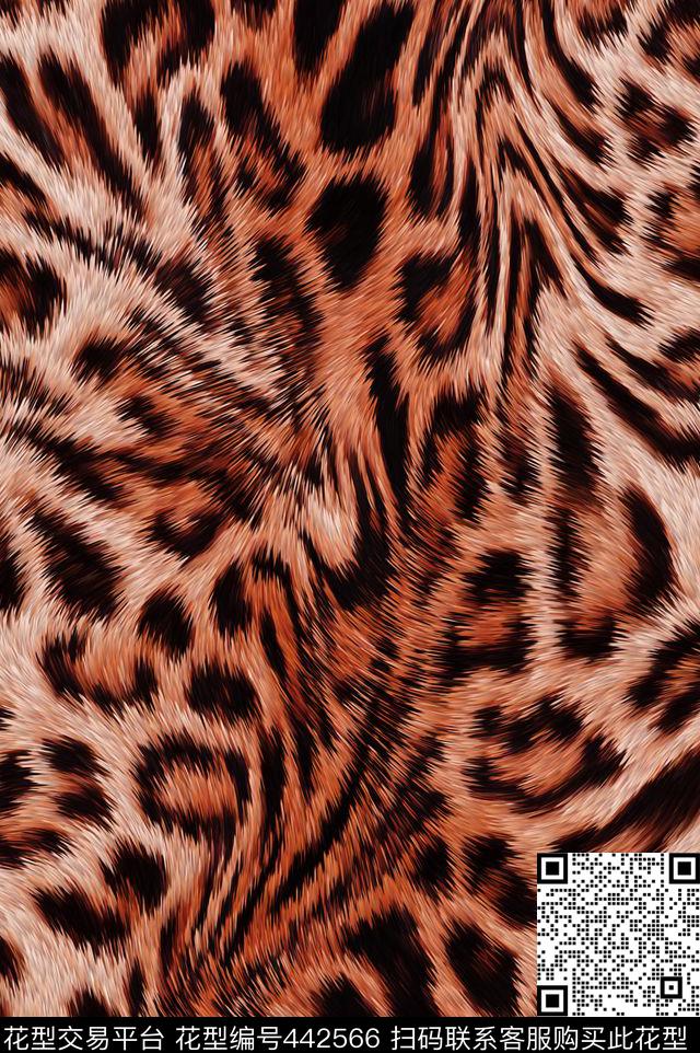 个性豹纹质感数码印花华亿平台下载（图片编号: 442566） - 瓦栏（Walan）