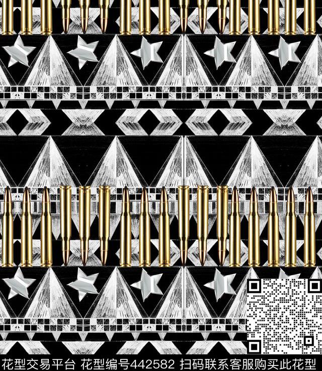 几何数码金属流行时尚数码印花华亿平台下载（图片编号: 442582） - 瓦栏（Walan）