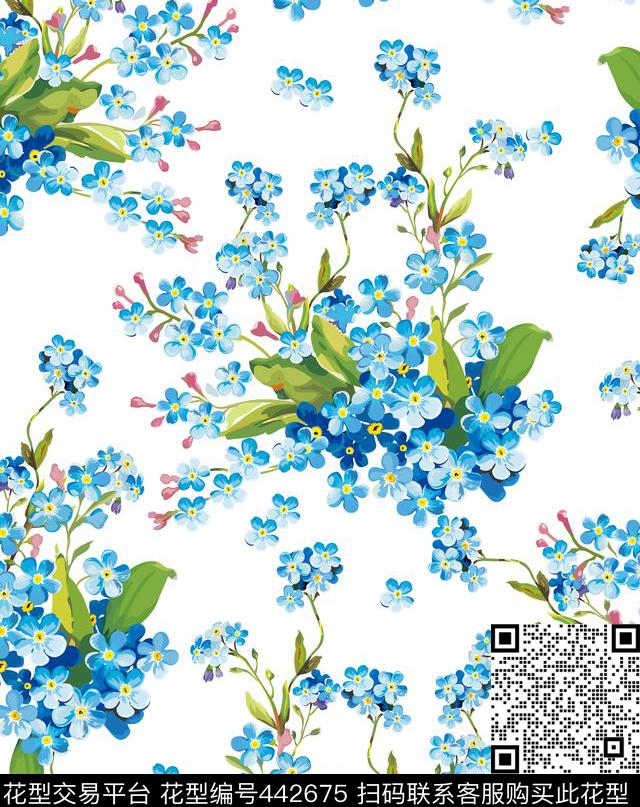 小碎花传统印花华亿平台下载（图片编号: 442675） - 瓦栏（Walan）