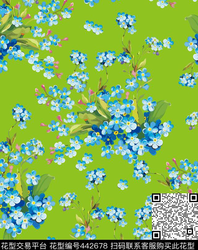 小碎花传统印花华亿平台下载（图片编号: 442678） - 瓦栏（Walan）