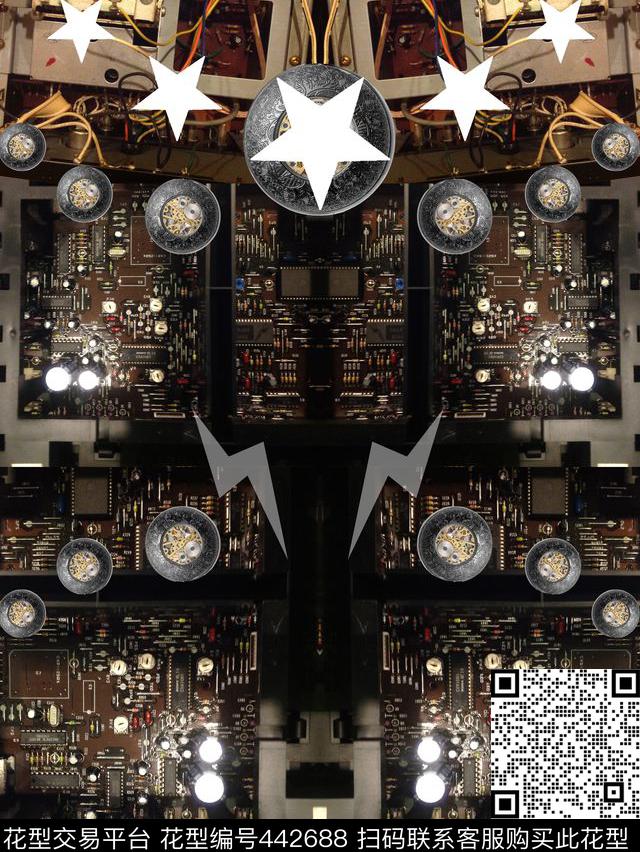 潮流复古男装华亿平台数码印花华亿平台下载（图片编号: 442688） - 瓦栏（Walan）