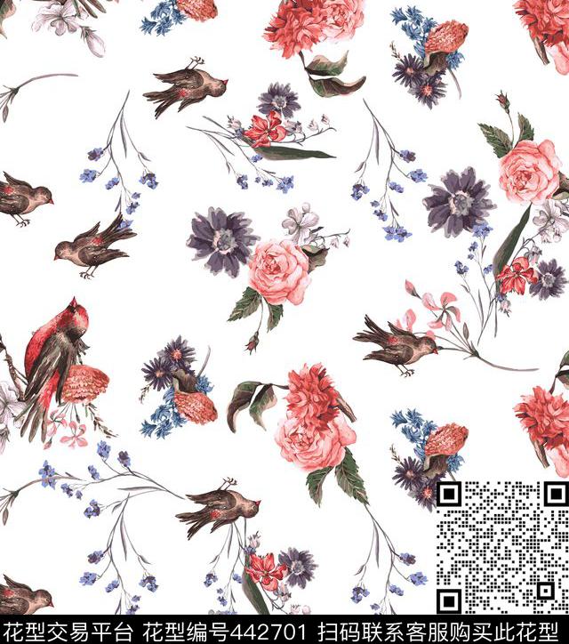 复古简约手绘数码印花华亿平台下载（图片编号: 442701） - 瓦栏（Walan）