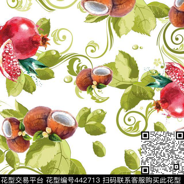 热带雨林热带风情植物传统印花华亿平台下载（图片编号: 442713） - 瓦栏（Walan）