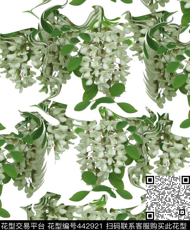 潮流铃兰花植物数码印花华亿平台下载（图片编号: 442921） - 瓦栏（Walan）