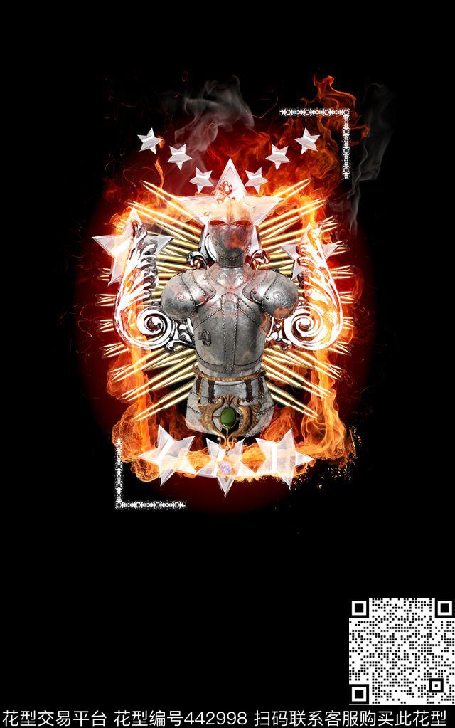 T恤卫衣火焰金属数码印花华亿平台下载（图片编号: 442998） - 瓦栏（Walan）