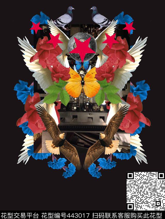 givenchyt恤华亿平台白头鹰数码印花华亿平台下载（图片编号: 443017） - 瓦栏（Walan）