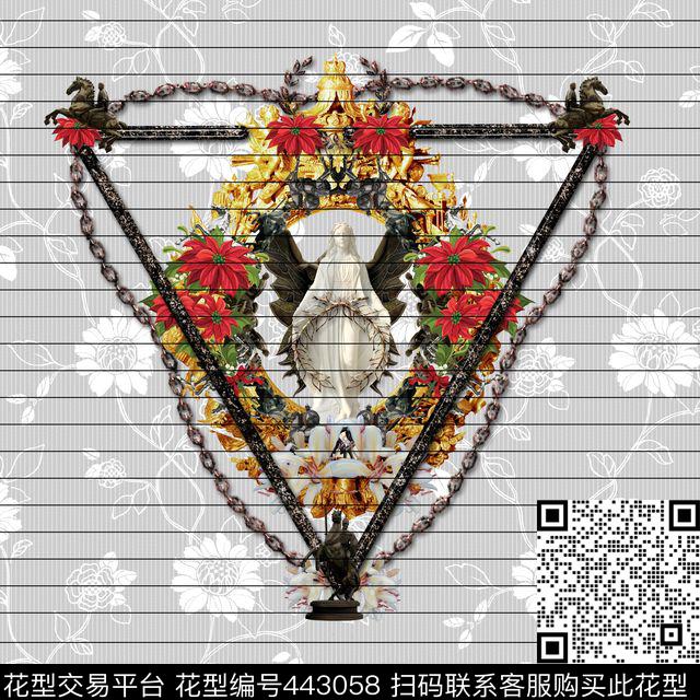 金属花链条雕塑数码印花华亿平台下载（图片编号: 443058） - 瓦栏（Walan）