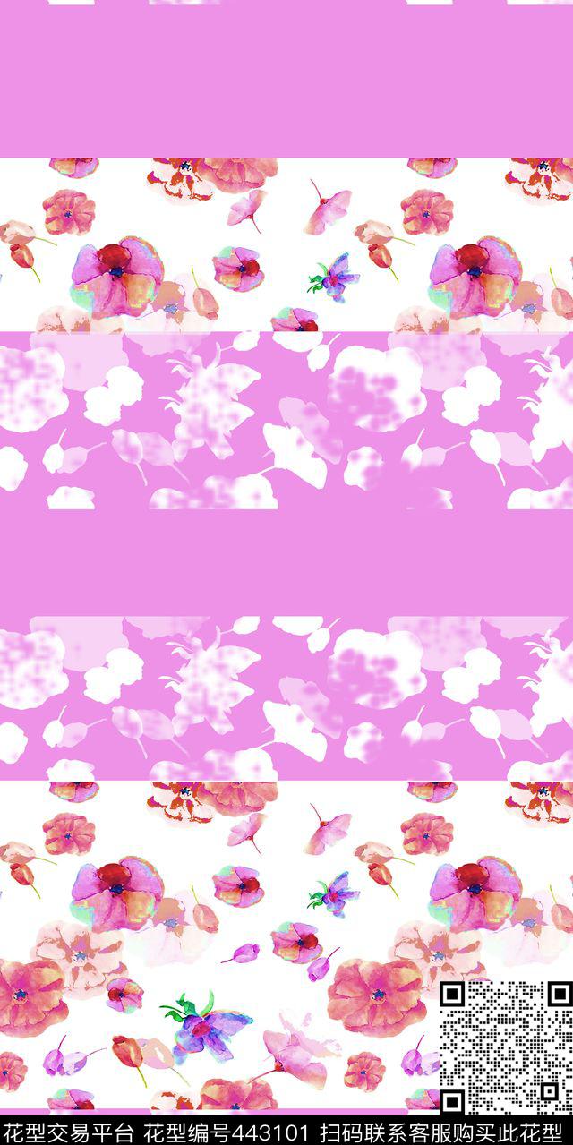 花卉小花集手绘传统印花华亿平台下载（图片编号: 443101） - 瓦栏（Walan）