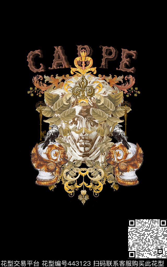 定位花卉男装印花时尚复古数码印花华亿平台下载（图片编号: 443123） - 瓦栏（Walan）