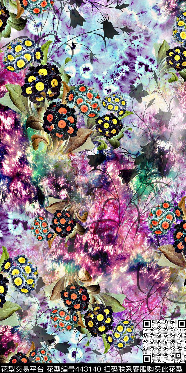 扎染数码创意数码印花华亿平台下载（图片编号: 443140） - 瓦栏（Walan）