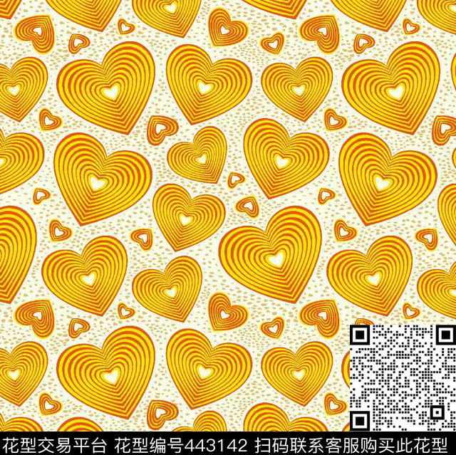 心心心心型传统印花华亿平台下载（图片编号: 443142） - 瓦栏（Walan）