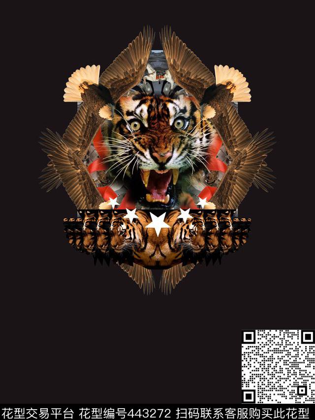 t恤华亿平台白头鹰潮流数码印花华亿平台下载（图片编号: 443272） - 瓦栏（Walan）